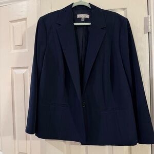 Kasper Women's Blazer - navy 20W dressy suit business jacket